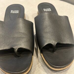 Eileen Fisher Black Slide Sandals